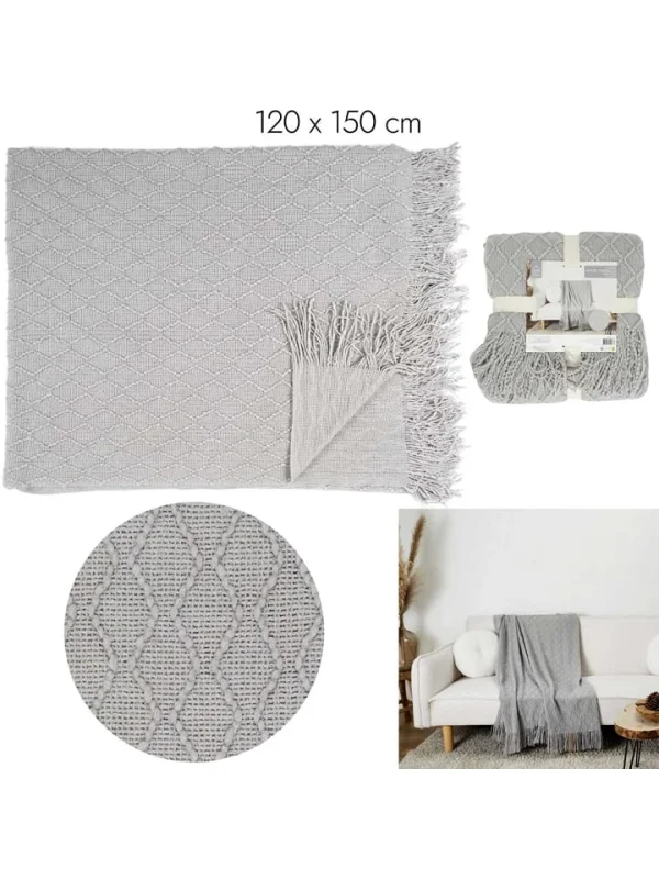 The Home Deco Factory Plaid In Grau – (L)150 X (B)120 Cm 6