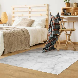 WallArt Vinyl-Teppich – Bianco Carrara In Weiß 17